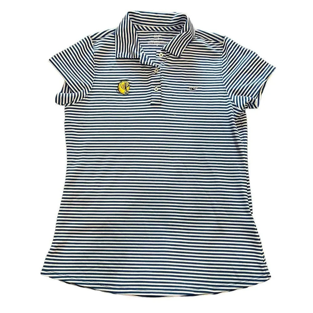 Vineyard Vines Womens Small Lander University Bearcats Striped Short Sleeve Polo